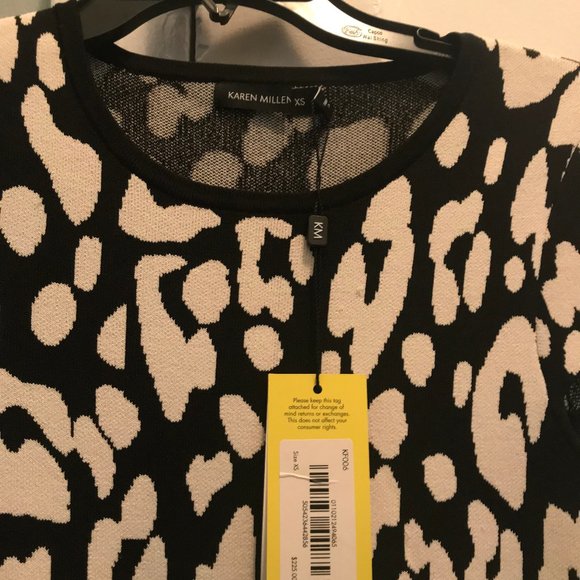 Karen Millen Leopard Fit&Flare Dress XS - Picture 7 of 8